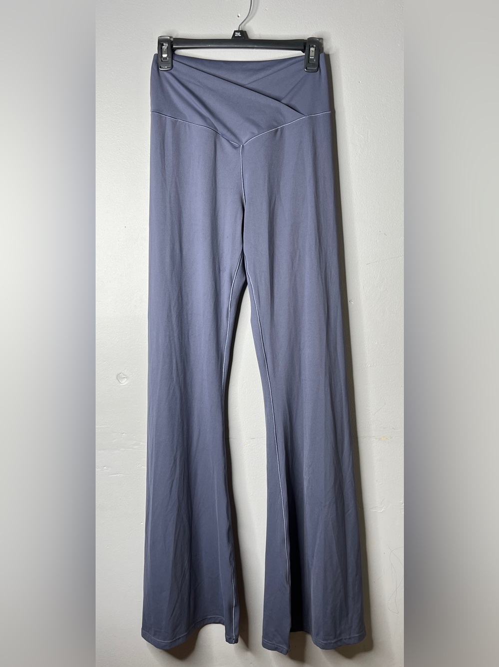Sunzel "Deep Sea Blue" Crossover High-Waist Flare Leggings Size Large